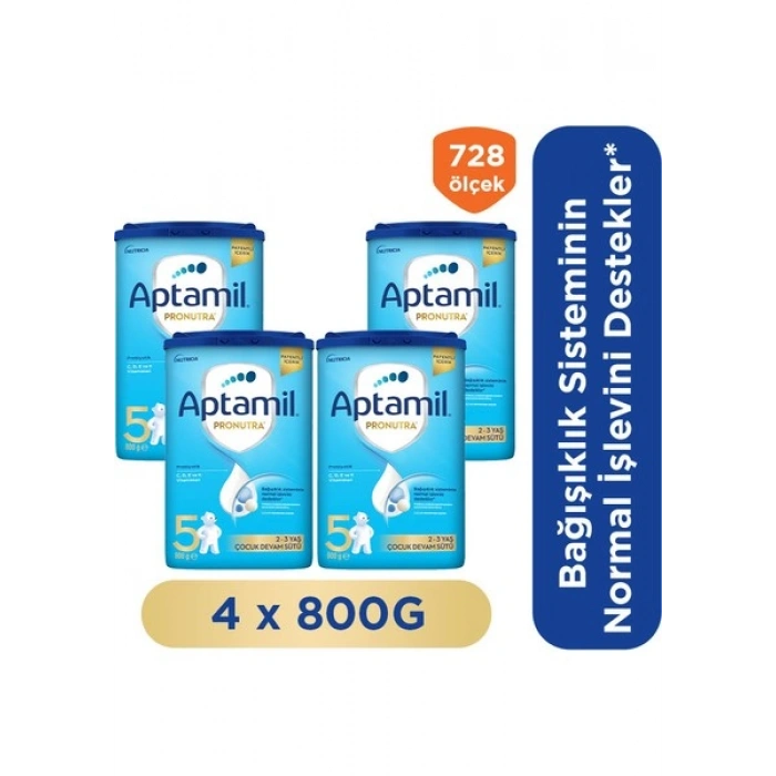 Aptamil 5 Prebiyotikli Çocuk Devam Sütü 800 Gr x 4 Adet 3200 Gr