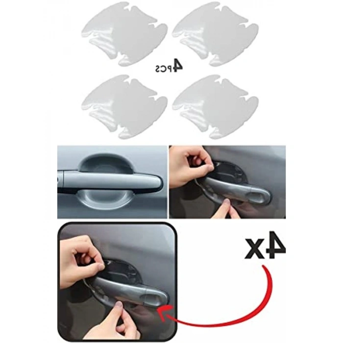Araba Kapı Kolu Koruyucu Film, 4lü Set