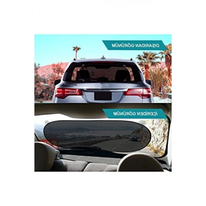 Araç Arka Cam için Vantuzlu Güneşlik Perde 100x50 cm
