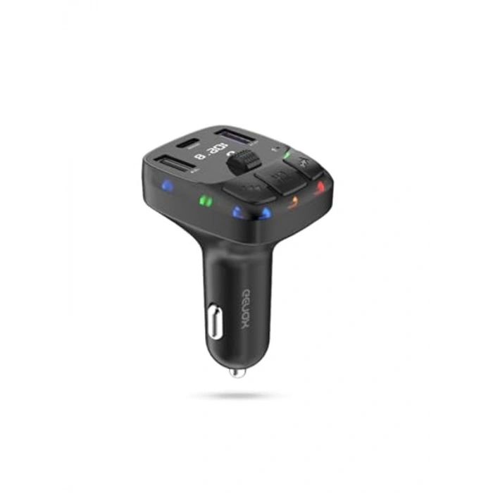 Araç İçi FM Transmitter, 30W Çıkışlı ve LED Renk Seçenekleri