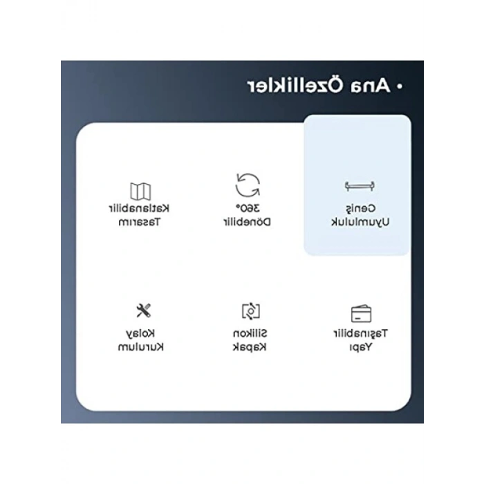 Araç İçi Koltuk Başlığı Telefon ve Tablet Tutucu - 360 Derece Dönebilir