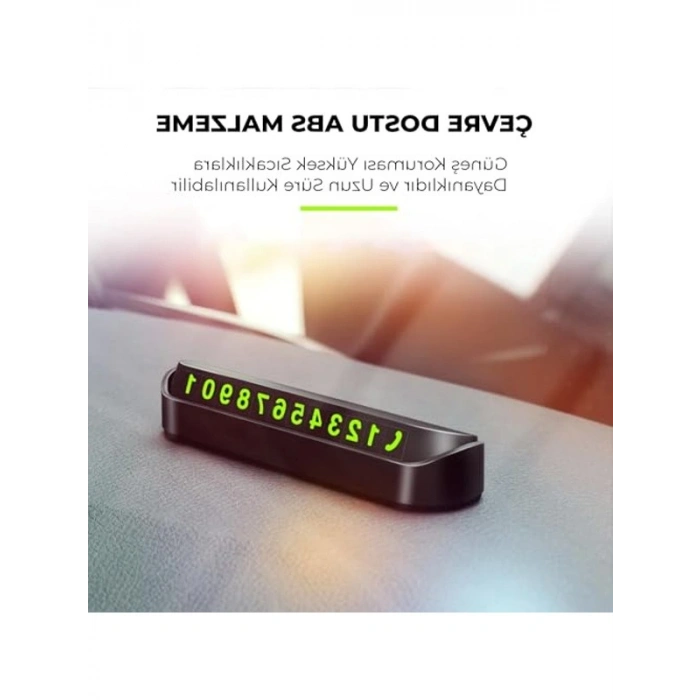 Araç İçi Park Numaralığı ve Telefon Kartı Tutucu