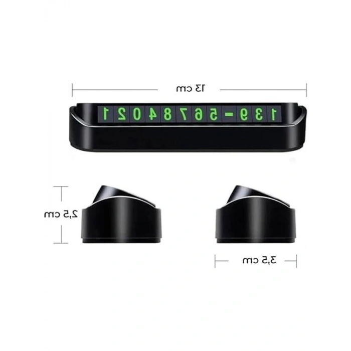 Araç İçi Park Numaratörü Seti, Gizlenebilir Mıknatıslı ve Fosforlu 2 Adet
