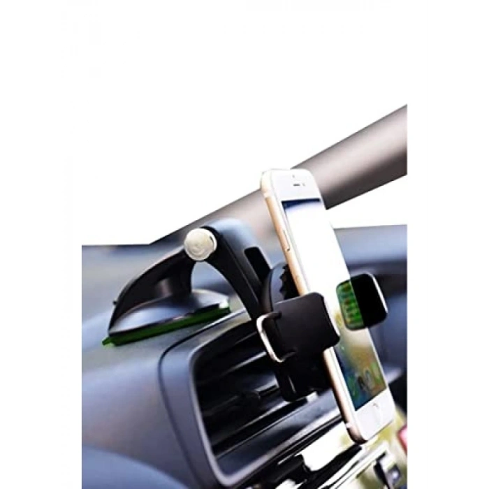 Araç İçi Telefon Tutucu - 360 Derece Döner Vantuzlu