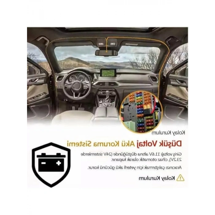 Araç Kamerası için Hardwire Kit, 3.5 Metre Kablo