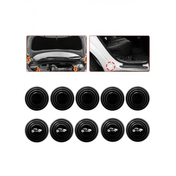 Araç Kapı Ses ve Darbe Emici Pad Seti, 10 Adet