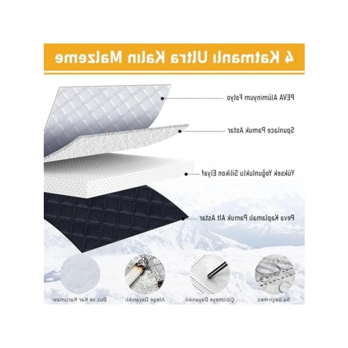 Araç Ön Cam Koruma Örtüsü - Termal ve Buzlanma Önleyici