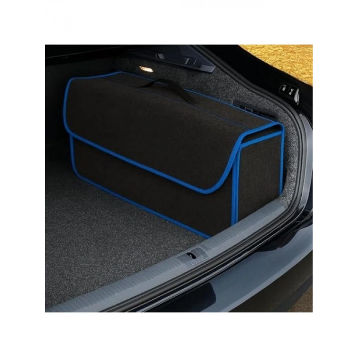 Araç Organizeri, Kompakt Keçe Bagaj Çantası (Mavi)