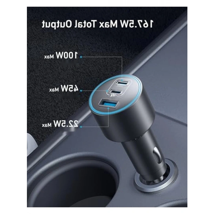 Araç Şarjı, 3 Portlu Hızlı Şarj Cihazı