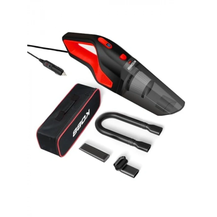 Araç Süpürgesi, 12V/120W, 5 Parça Aksesuar Seti ile