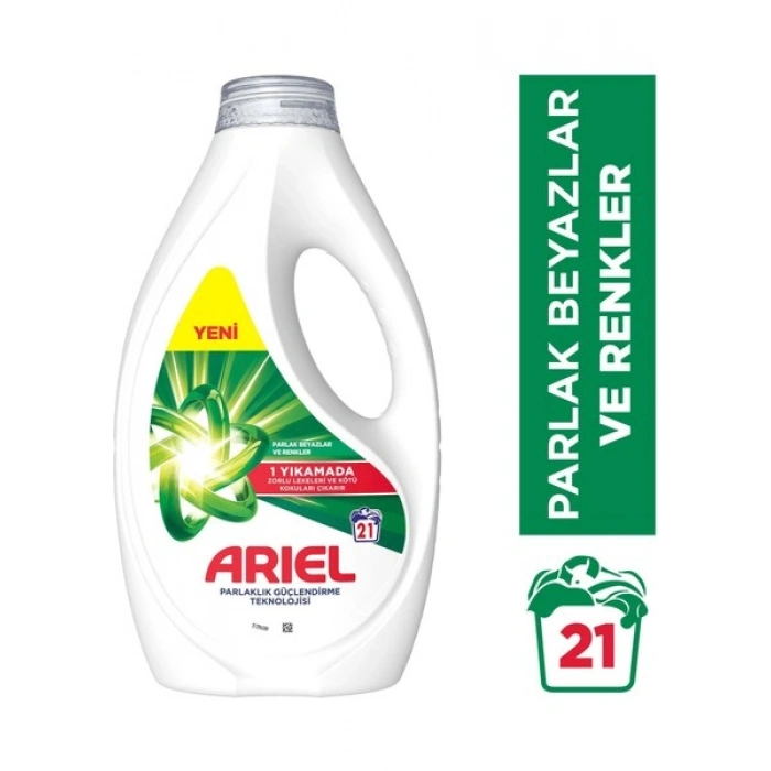 Ariel Sıvı Çamaşır Deterjanı Beyazlar ve Renkliler 21 Yıkama