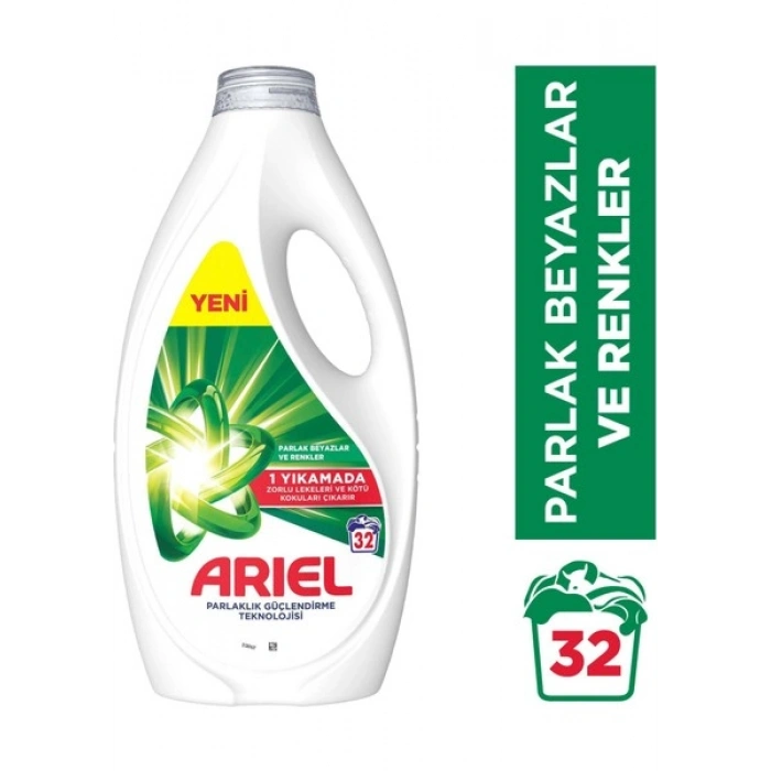 Ariel Sıvı Çamaşır Deterjanı Beyazlar ve Renkliler 32 Yıkama