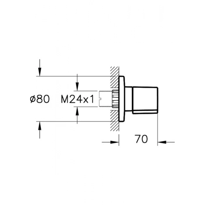 Artema A41461 Ankastre Stop Valf, Krom