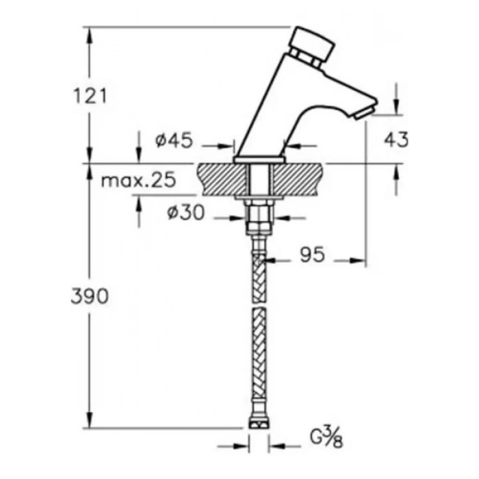 Artema Aquatech A47059 Zaman Ayarlı Lavabo Bataryası
