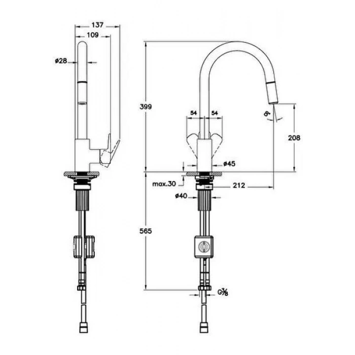 Artema Flow Soft Eviye Bataryası (C Tip, Pull-Out) A43445