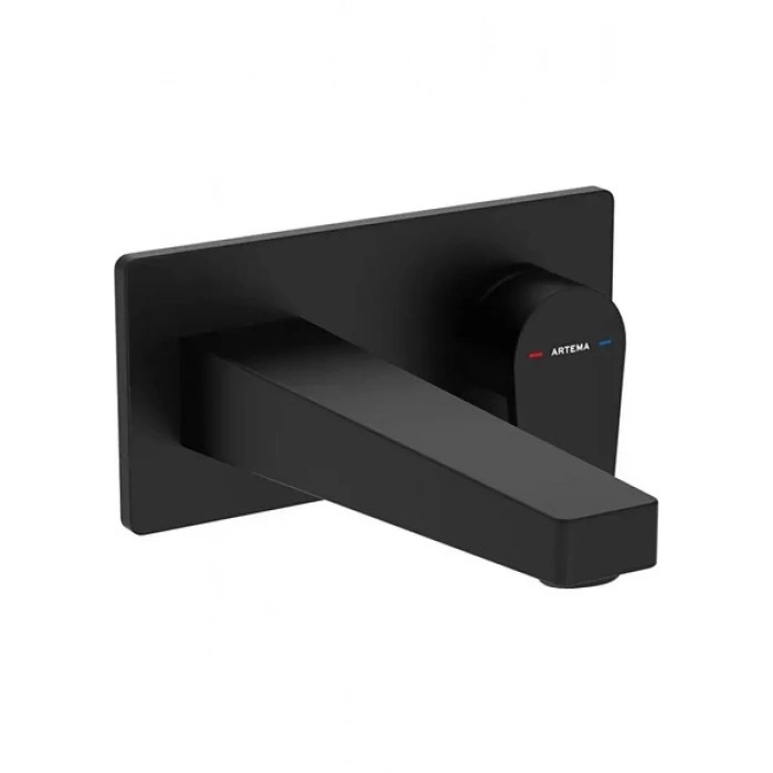 Artema Flow Square Ankastre Lavabo Bataryası (Sıva Üstü Grubu) Mat Siyah A4318036