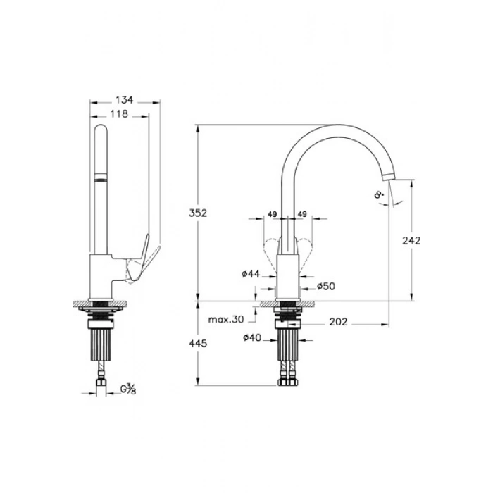 Artema Shift T10 A43654 Eviye Bataryası, C Tipi, Krom