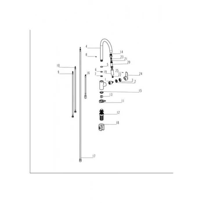 Artema Shift T20 A43678 Eviye Bataryası, C Tipi, Pull-Down, Krom