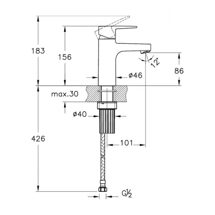 Artema Shift T30 A43688 Lavabo Bataryası, Krom