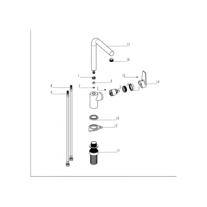 Artema Shift T30 A43691 Eviye Bataryası, L Tipi, Krom