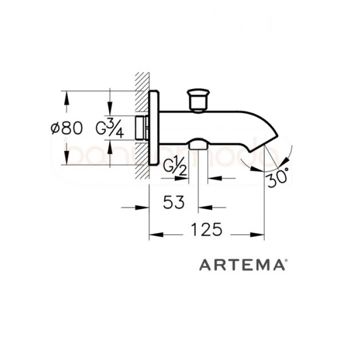 Artema Win S Duş Kumanda Çıkış Ucu A42607