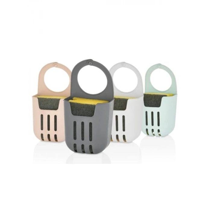 Askılı Akıllı Lavabo Süngerliği - Drenajlı, Kompakt Tasarım (10x18 cm)