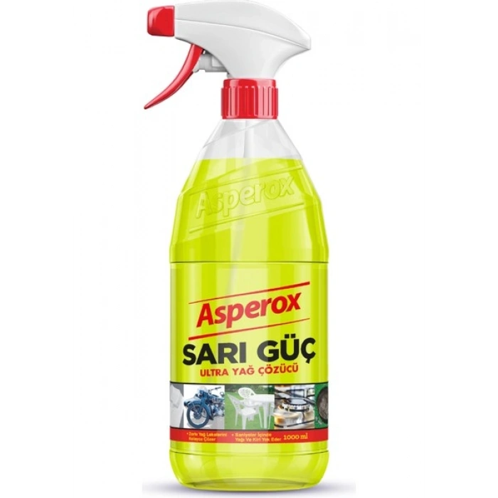 Asperox Sarı Güç Ultra Yağ Çözücü 1 Lt Sprey