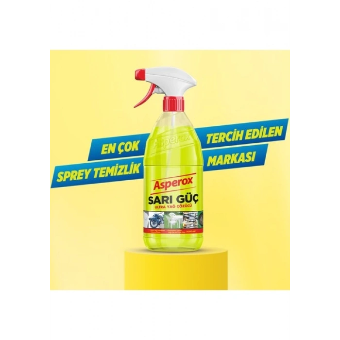 Asperox Sarı Güç Ultra Yağ Çözücü 1 Lt Sprey