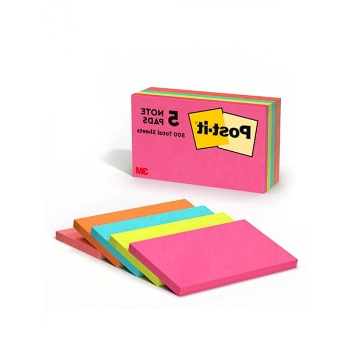 Astarlı Not Kağıtları, 3 x 5 Boyutunda, 5li Paket