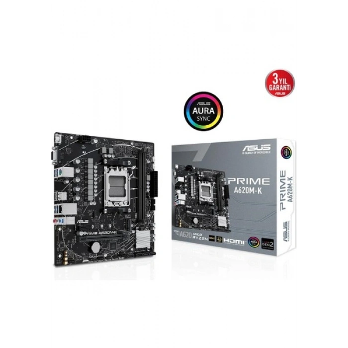 ASUS PRIME A620M-K DDR5 6400+(OC) HDMI VGA M.2 AM5