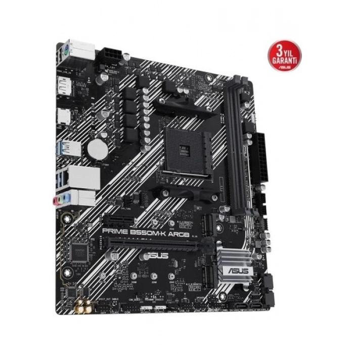 Asus Prime B550M-K ARGB 5100MHz (OC) DDR4 Soket AM4 M.2 HDMI mATX Anakart