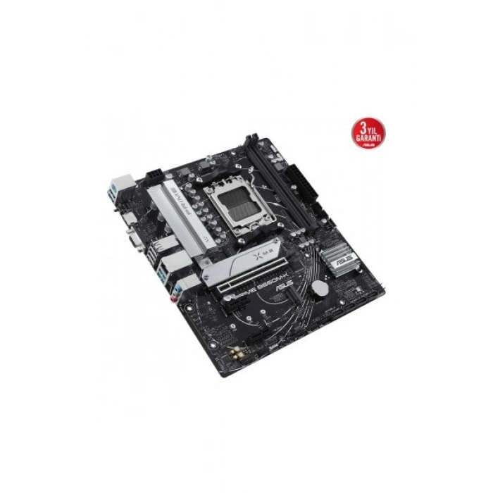 Asus Prıme B650M-K Amd B650 Am5 Ddr5 6400 Dp Vga 2X M2 Usb3.2 Aura Rgb 2.5Gbit Lan Matx (Prıme B650M-K) Anakart