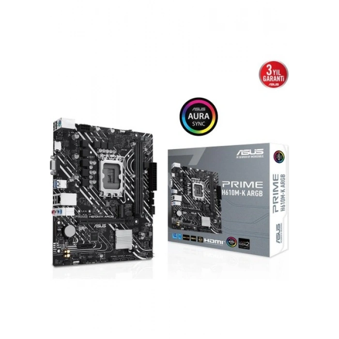 Asus Prime H610M-K ARGB D5 1700P Vga Hdmi