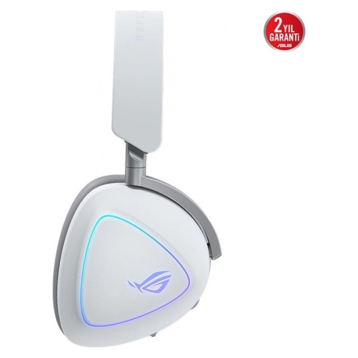 Asus Rog Delta Iı Kablosuz Oyun Kulaklığı (50MM Titanyum Sürücüler, 10MM Süper Geniş Bant Mikrofon, 153-SAAT Pil Ömrü, Dualflow Ses, Bt, 2.4ghz, 3.5mm, Pc, Swıtch, Ps4, Ps5, Xbox Uyumlu) Beyaz