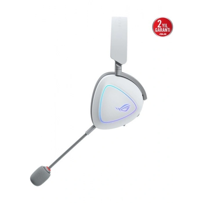 Asus Rog Delta Iı Kablosuz Oyun Kulaklığı (50MM Titanyum Sürücüler, 10MM Süper Geniş Bant Mikrofon, 153-SAAT Pil Ömrü, Dualflow Ses, Bt, 2.4ghz, 3.5mm, Pc, Swıtch, Ps4, Ps5, Xbox Uyumlu) Beyaz