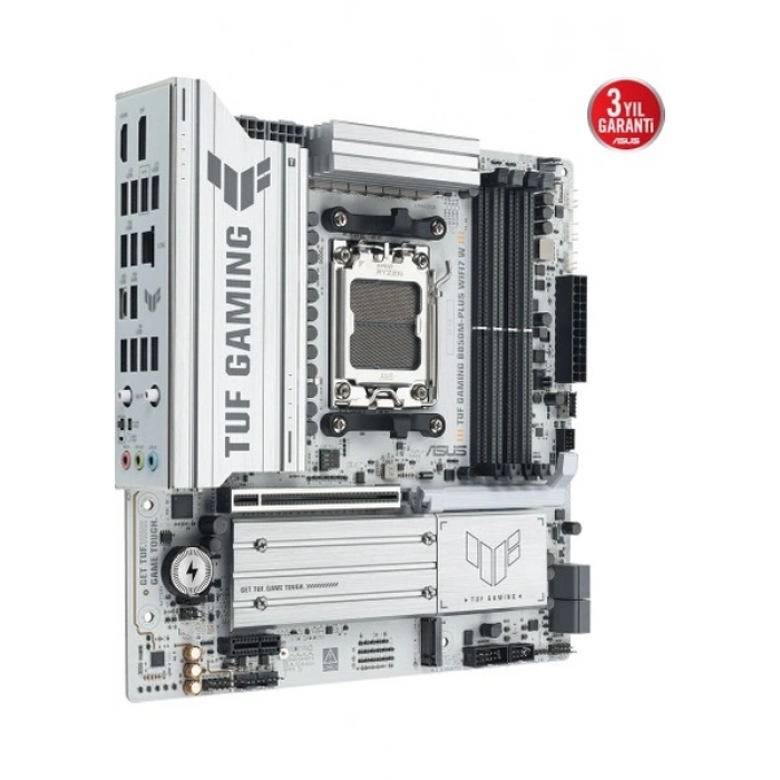 Asus Tuf Gamıng B850M-PLUS Wıfı7 W Amd B850 Am5 Ddr5 8000 Dp HDMI 3x M2 Usb3.2 Gen 2x2 Wifi 7 + Bt Aura Rgb 2.5gbit Lan Matx 14+2+1 Güç Aşamaları, 1xgen5 M.2, Ready For Advanced Aı Pc