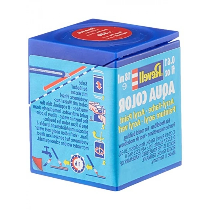 Ateş Kırmızısı Su Bazlı Maket Boyası, Yarı Parlak 18ml