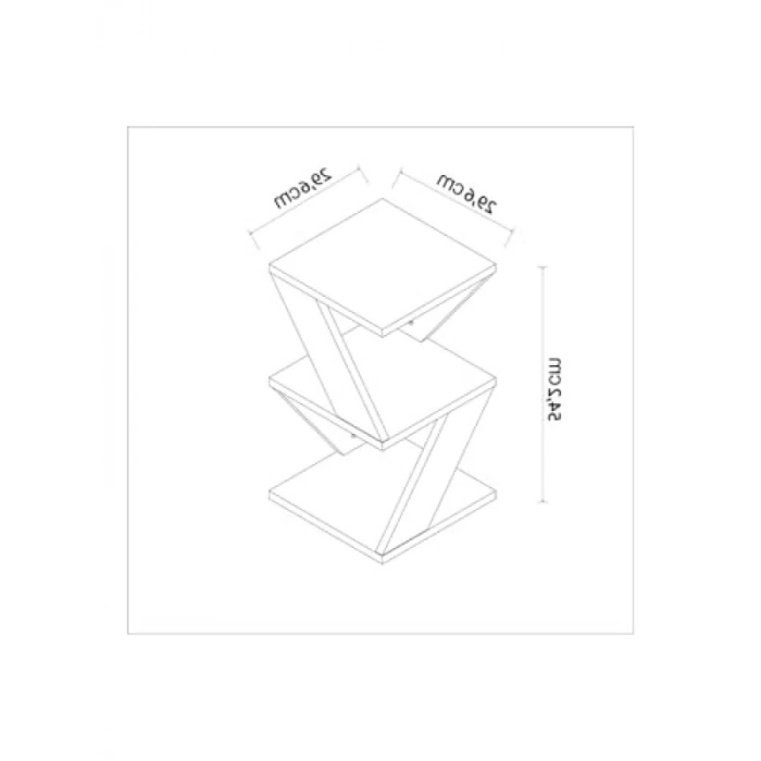 Atlantik Çam Renkli Yan Sehpa