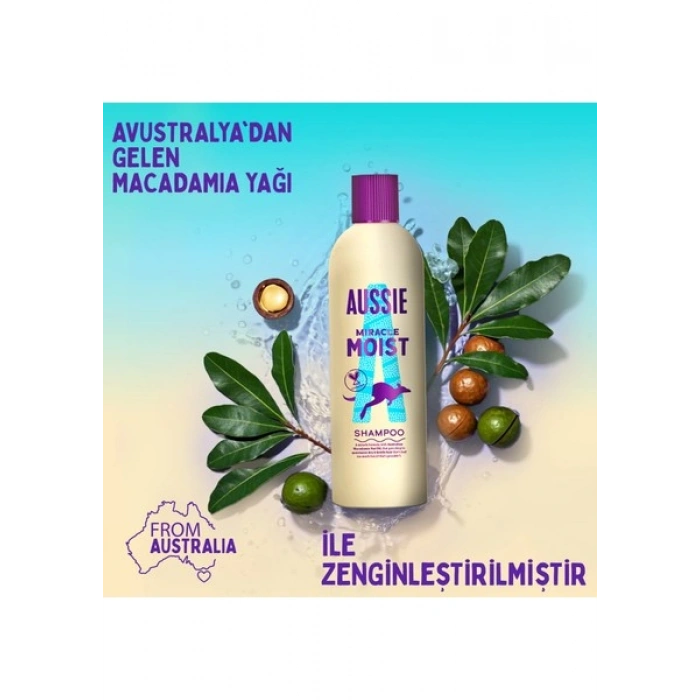 Aussie Miracle Moist Kuru Saçları Canlandıran Nemlendirici Şampuan 1000ML