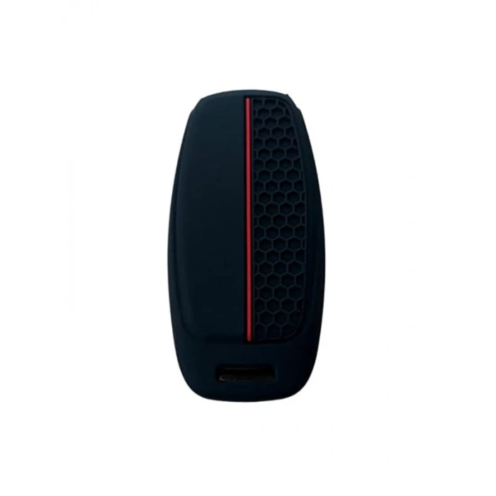 AutoHan Keys Audi Anahtar Kılıfı, A3 2021-2022, A6L, A7, A8, Q8, E-Tron, C8, D5 Modelleri için Uyumlu, Siyah Kırmızı Çizgili Petek Desenli