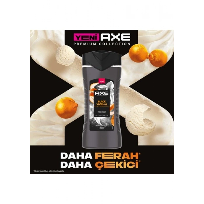 Axe Premium Collection Duş Jeli Black Vanilla 3 In 1 Vücut Saç Yüz 300 ml