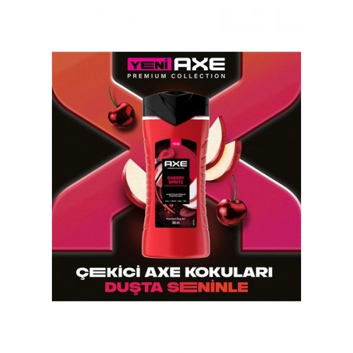 Axe Premium Collection Duş Jeli Cherry Spritz 3 In 1 Vücut Saç Yüz 300 ml