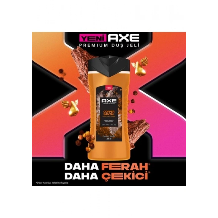 Axe Premium Collection Duş Jeli Copper Santal 3 In 1 Vücut Saç Yüz 300 ml