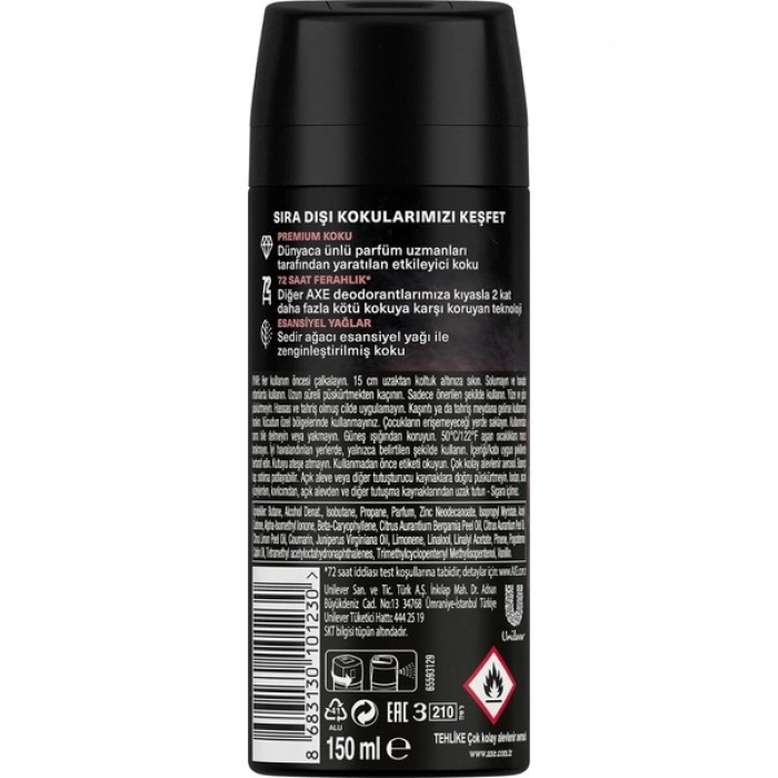 Axe Premium Collection Erkek Spray Deodorant Cocoa Velvet 150 ml X1