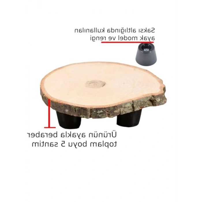 Ayaklı Ağaç Saksı Altlığı, 14-16 cm Çapında