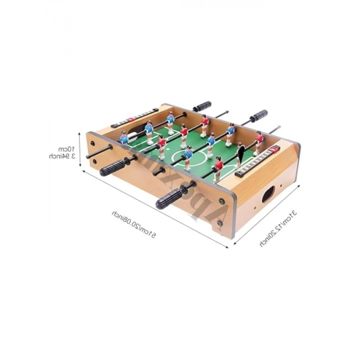Ayaksız Ahşap Langırt Masa Oyunu, 4 Kol ve 12 Figür