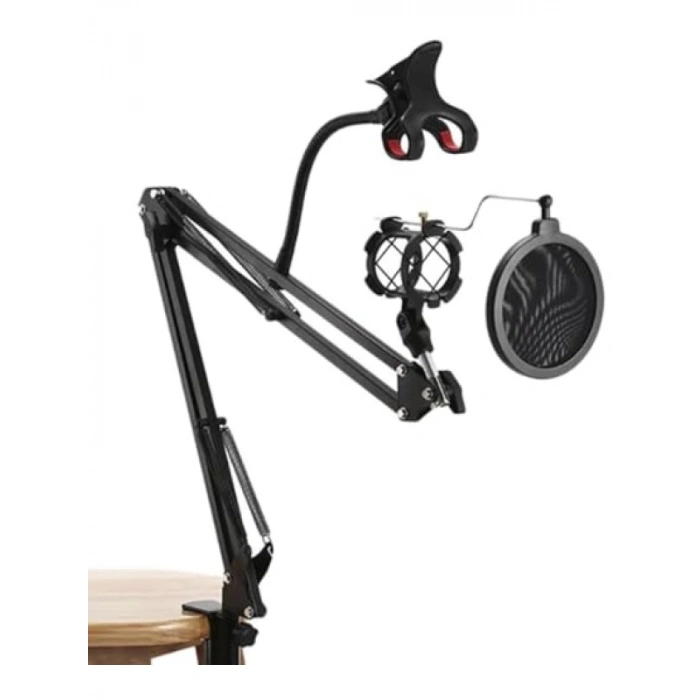 Ayarlanabilir 3 Eklemli Masa Mikrofon Standı - Kolay Kurulum ve Kullanım