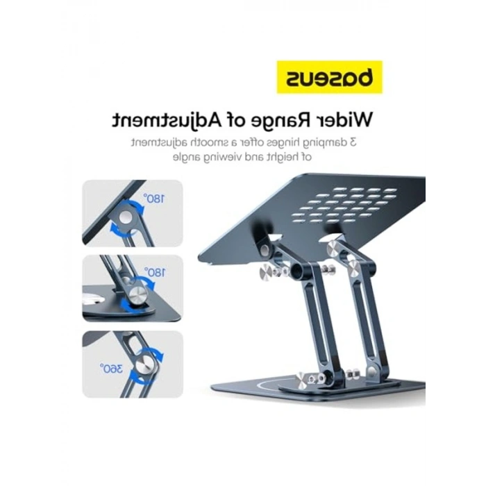 Ayarlanabilir Dizüstü Bilgisayar Standı, Katlanabilir ve 360 Derece Dönebilir