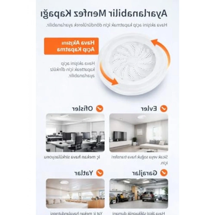 Ayarlanabilir Dönebilir Havalandırma Kapağı, Beyaz