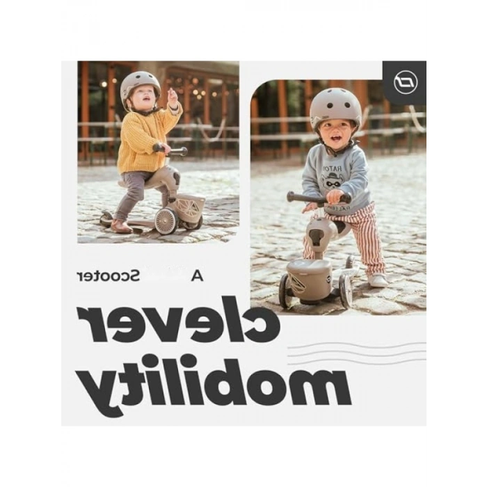 Ayarlanabilir Gidonlu Unisex Oturaklı Kickboard